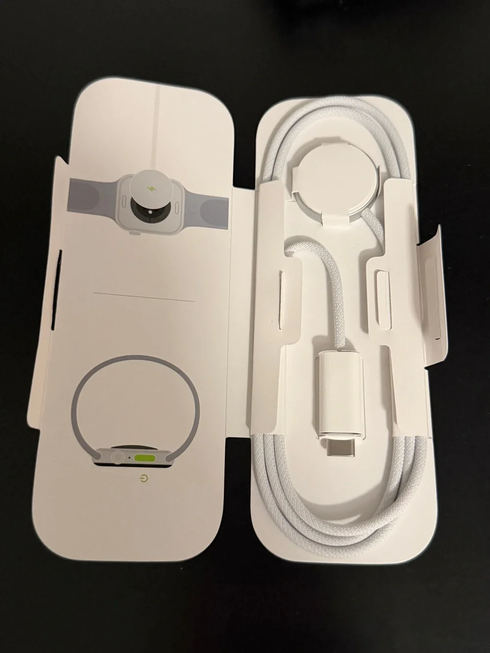 Apple White Magnetic Apple Watch Charger with Braided Cable